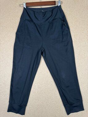 Legendive Black High Waisted Joggers Small Zipper Pocket Tapered Yoga Pants S